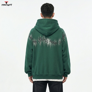 เสื้อฮู้ดดี้ปักลายผู้ชายขายดีสำหรับฤดูหนาว ทรงปกติ แขนยาว สีพื้น ผ้าฝ้าย 100% สไตล์ลำลอง สตรีทแวร์ - Product Image 5