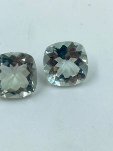 Natural High Quality Green Amethyst Gemstone Loose Stone 18.30Carat 14MM Green <b>Colour</b> Jewelry Making 2Pcs - Product Image 3