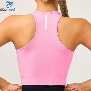 OEM Custom Women Fitness Sports Bra High Impact Sleeveless Yoga Crop <b>Top</b> Breathable Gym Workout Activewear Custom Logo Print - Product Image 6