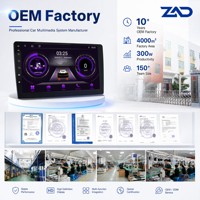 Autoradio Android 13 10 pouces 2 Go 32 Go RK3562 avec écran tactile, navigation GPS et entrée caméra AHD