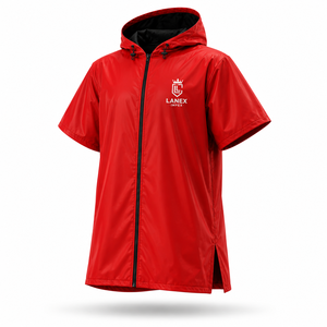 Parka de Natación con Capucha, Impermeable, de Manga Corta, Unisex, de Secado Rápido, con Cremallera Completa, para Natación, Surf, Playa y Piscina - Product Image 2