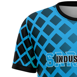 เสื้อยืดกีฬาผู้ชายผ้าเจอร์ซีย์เนื้อแน่นคุณภาพสูง พิมพ์โลโก้ได้ตามต้องการ ออกกำลังกายได้ ใส่สบาย ไซส์ใหญ่ แห้งเร็ว ระบายอากาศดี - Product Image 3