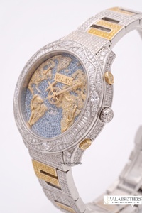 Reloj Deportivo VALA'S con Mapa del Mundo, 39 mm, Analógico, Cuarzo, Cristal de Zafiro, Movimiento ETA, Correa de Acero Inoxidable, Resistente al Agua, Lujoso, Unisex - Product Image 4