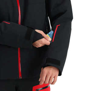 Chaqueta de Invierno Negra de 3 Capas para Hombre, Impermeable, para Esquí y Nieve, con Capucha y Cremallera, Talla Grande, con Estampado Térmico - Product Image 6