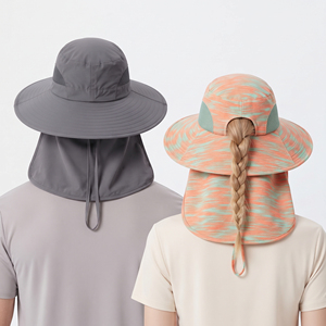 Sombrero de Sol Multifuncional de Fábrica Directa con Ala Ancha para Senderismo, Camping y Pesca, con Protector Facial Extraíble, Unisex, para Exteriores - Product Image 2