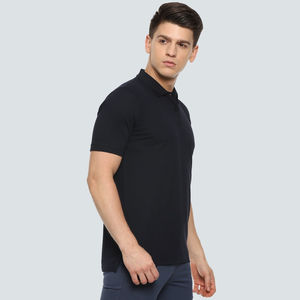 เสื้อโปโลกอล์ฟปักลาย พิมพ์ลาย ออกแบบเองได้ สีพื้น ขาว ดำ ผ้าฝ้าย โพลีเอสเตอร์ แห้งเร็ว สำหรับผู้ชายและผู้หญิง - Product Image 4