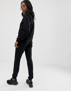 Ensemble de survêtement sportif pour femmes en polyester/nylon noir, 2 pièces, décontracté, manches longues, col rond, couleur unie, respirant, de haute qualité, hiver - Product Image 4