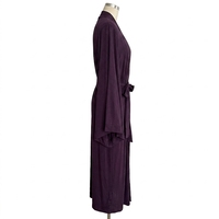 Robe kimono musulmane personnalisée avec logo, légère, ouverte sur le devant, col en V, longueur intégrale, fermeture à cordon, abaya de luxe écologique à séchage rapide