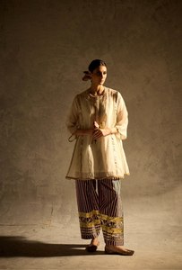 Conjunto de Túnica y Pantalones Palazzo Estampados de la India y Pakistán para Mujer, Atuendo Étnico, Ropa Casual Festiva - Product Image 5