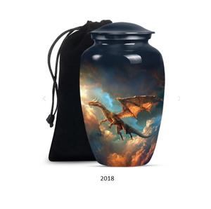 Urne funéraire grande taille en forme de dragon pour cendres, urne commémorative fantaisie en forme de dragon pour cendres humaines d'adulte, urne artisanale - Product Image 1