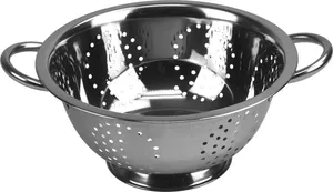 Durable stainless steel <b>colander</b> kitchen strainer bowl for home cooking prep washing and draining pasta fruits and vegetables - Product Image 4