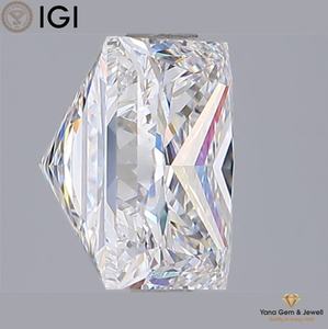 แหวนเพชรสำหรับผู้ชายสีทองเหลือง4.01กะรัตสวยงามสำหรับห้องปฏิบัติการ CVD Princess ตัดเป็นเพชรขนาด8.57มม. - Product Image 3