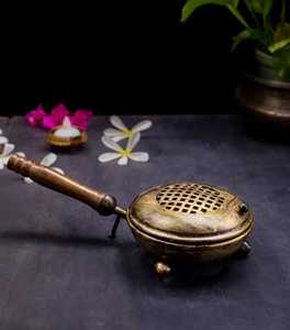 Brûleur à Bakhoor suspendu de luxe, brûleur à encens Oud arabe doré, porte-encens portable, brûleur décoratif pour parfum d'intérieur - Product Image 4