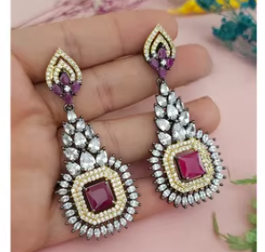 Lujosos pendientes de recepción de boda para mujeres y niñas, joyería de latón de moda para fiestas de compromiso y Aniversario - Product Image 2