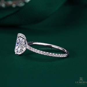 Bague de fiançailles solitaire en or massif 14k 18k avec diamant taille coussin, clarté VS1, couleur D, minimaliste, certifiée, alliance de luxe - Product Image 3