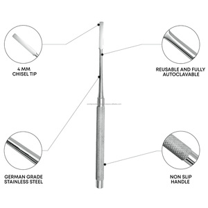 Cincel Óseo Dental de 4 mm, Acero Inoxidable, Instrumento Quirúrgico Ortopédico, Mango Antideslizante, Reutilizable, Autoclavable, Manual, Certificado CE - Product Image 4