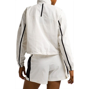 Chaqueta deportiva blanca de 2 piezas personalizada con panel de malla y cremallera, corte regular, unisex, para verano, ligera, con pantalones cortos. - Product Image 2