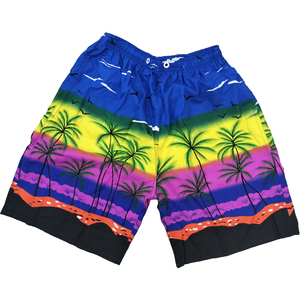 Shorts de bain mi-longs 100 % polyester à séchage rapide pour hommes avec cordon de serrage – En stock à prix abordable - Product Image 3