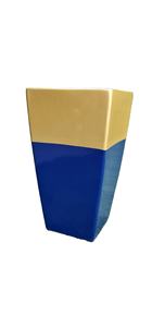 Belles côtes brunes verticale grande jardinière en fibre de verre sculptée à la main léger boughpot de sol pour fleur de jardin/plante verte - Product Image 4