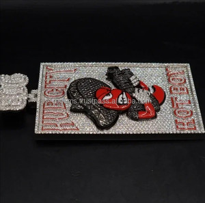 Colgante de Plata 925 con Moissanita VVS y Diamantes Baguette, Certificado IGI, Diseño Personalizado de Dibujos Animados, Estilo Hip Hop, Joyería Iced Out - Product Image 4