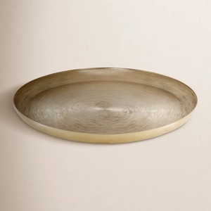 ถาดตกแต่งชุบทองทรงกลม งานฝีมือโลหะแบบมินิมอล ชิ้นเดียว - Product Image 2