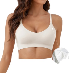 Soft Support Seamless High Support Simple Yoga Underwear Comfortable Gathering No Steel <b>Ring</b> Collection Light <b>Thin</b> Breathable - Product Image 1