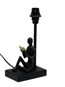 Lámpara de Mesa Moderna con Figura Negra - Lámpara de Escritorio Escultural de Hombre Leyendo - Decoración Nórdica Minimalista para Oficina y Mesita de Noche - Product Image 2