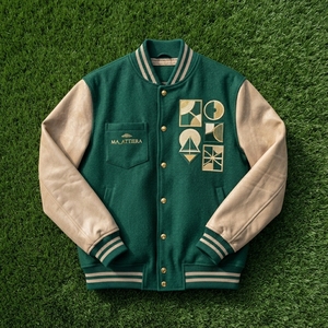 Chaqueta Letterman de Estilo Diario para Hombre, Cuello Alto, Tejido Suave de Invierno, Diseño Casual para Moda Urbana, Cómoda para Combinar en Capas - Product Image 6