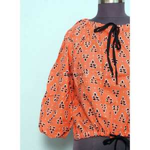 Blusas de Verano para Mujer, Cómodas, Elegantes, Estilo Vintage, con Estampado Floral, 100% Algodón, Diseño Transpirable para Mujeres Activas, Venta al Por Mayor - Product Image 2