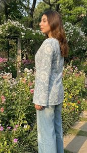 Kurti Corto de Rayón Estampado para Mujer, Cómodo y Ligero, Estilo Étnico, Informal y para Fiestas - Product Image 3