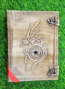 Cuaderno/Diario de cuero genuino puro al por mayor con cubierta de cuero de dragón, encuadernación térmica, para hombre y mujer. - Product Image 3