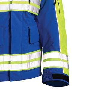 Chaqueta de Trabajo Acolchada con Capucha de Alta Visibilidad para Hombre FALCON ENTERPRISES, con Franjas Reflectantes, Impermeable, Transpirable y Ecológica - Product Image 2