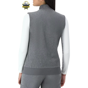 Chaleco Médico Personalizado al por Mayor con Cierre para Mujer y Unisex, Ligero, Transpirable, Elástico, Uniforme de Enfermera de Primera Calidad, Tejido - Product Image 2