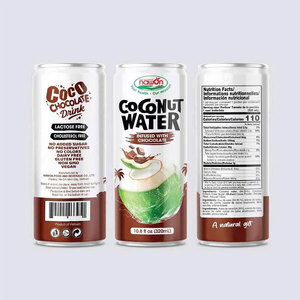 Deliciosa Bebida de Agua de Coco con Chocolate Negro, Agua de Coco Enlatada al por Mayor, 320 ml, Fabricante de Bebidas Nawon - Product Image 6