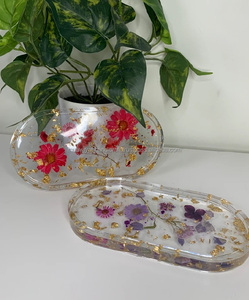 Bandeja decorativa de resina de alta calidad con bandeja de resina real - Product Image 1