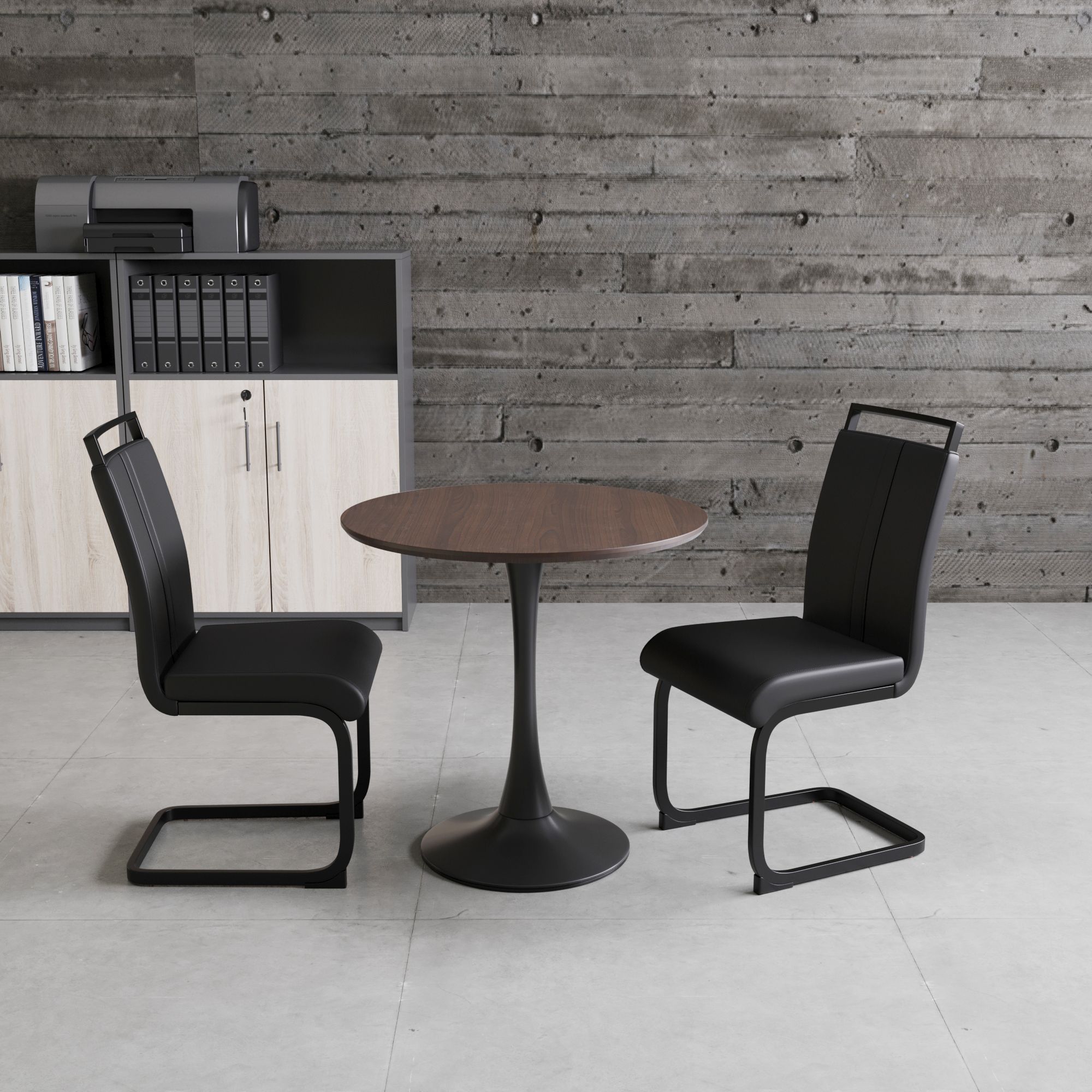 Walnut+Black UP+Black Leg Color