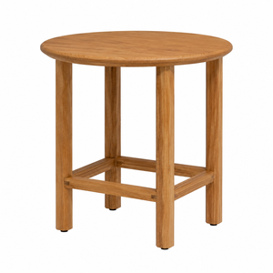 Mesa de Comedor Cuadrada de Madera de Teca Sólida de Estilo Escandinavo Moderno con Base Abierta, Ecológica y Duradera - Product Image 1