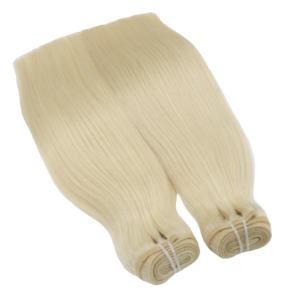 Venta al por mayor de pelo natural virgen con cutícula alineada extensiones de cabello humano vietnamita Paquete de cabello rubio liso de 16 pulgadas - Product Image 4