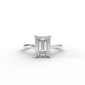 แหวนเพชรทรงเอเมอรัลด์คัทเพาะเลี้ยงในห้องปฏิบัติการ ทอง 9k สีโรสโกลด์ / สีเหลือง / สีขาว - Product Image 1