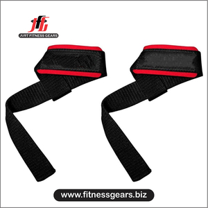 อุปกรณ์ฟิตเนส JUST FITNESS สายรัดข้อมือแบบปรับได้ ระบายอากาศได้ดี ผลิตจากนีโอพรีน ป้องกันการลื่น สำหรับยกน้ำหนัก ใช้ได้ทั้งชายและหญิง สีแดง เหมาะสำหรับการฝึกความแข็งแรง - Product Image 1