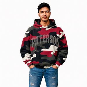 Sudadera con Capucha de Camuflaje Personalizada para Hombre, Corte Holgado, Mezcla de Algodón, Estilo Urbano, para Propietarios de Boutiques, Venta al Por Mayor - Product Image 1
