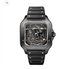 นาฬิกาดำน้ำทรงสี่เหลี่ยมสีดำ รุ่น NH70 กลไก Seiko หน้าปัด MOD สายหนัง กันน้ำ หน้าปัดคริสตัล - Product Image 1
