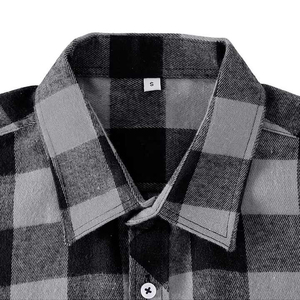 Bulk Custom Men Flannel Shirt Pearl Snap Button Plaid Shirt Custom Men Flannel Shirt Slim Fit Cotton <b>Checkered</b> <b>Top</b> Wholesale - Product Image 4