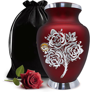 Handcrafted Aluminum Funeral Urn Personalized Metal Urn for Cremated <b>Ashes</b> Luxury Decorative <b>Ashes</b> Urn for Adults Premium - Product Image 2