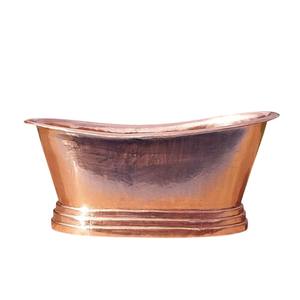 Baignoire autoportante de luxe en cuivre massif, finition polie brillante, pour hôtel et usage domestique - Product Image 1