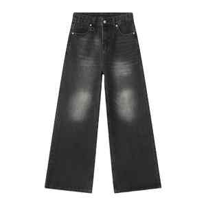 Jeans pour hommes en coton 100% style vintage personnalisé, taille mi-haute, coupe classique, imperméable, brodé, vêtements de travail écologiques - Product Image 2