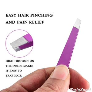 Pinzas Profesionales de Acero Inoxidable para Cejas, Diseño Inclinado, Agarre Fácil, Mango Cómodo, Diseño Ligero para el Cabello - Product Image 5