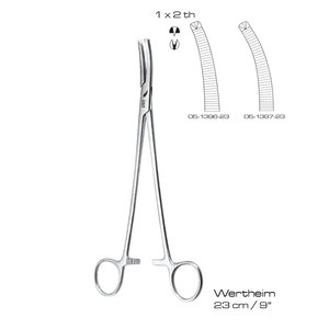 Pinza Hemostática Wertheim de 23 cm, 9 Unidades, Pinza Quirúrgica Manual para Cirugía Ginecológica, Instrumento de Clase II con Certificación CE - Product Image 1