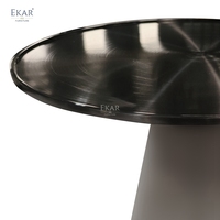 Table d'appoint ronde de luxe moderne, table d'appoint minimaliste à finition brillante, table d'appoint nordique pour salon