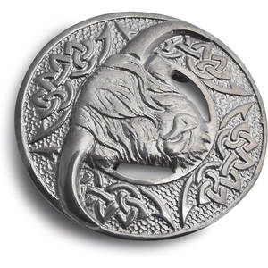 Broche de Kilt con Diseño de Vaca de las Tierras Altas Escocesas - Latón, 3 Pulgadas, Alta Calidad, Diseño Tradicional Formal 2026 - Product Image 1